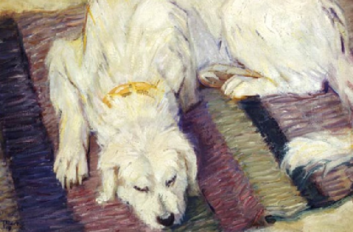 Sammlung von Hundebildern berühmter Künstler und Fotografien mit Hunden.