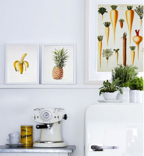 Küchenbilder mit Illustrationen