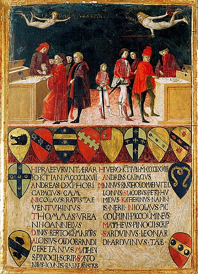 The Council Finances in Times of War and of Peace, 1468 (for detail see 108196) von Benvenuto di Giovanni