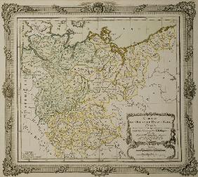 Landkarte von Sachsen 1766
