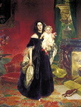 Maria Arkadiewna (Stolypina) Beck (1819-1889) mit Tochter 1840