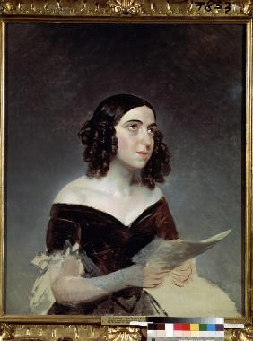 Porträt der Opersängerin Anna Petrowa (1816-1901) 1841