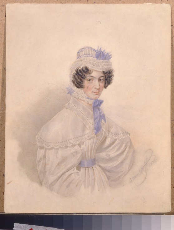 Porträt von Anna Borisowna Bakunina (1802-1835) von Brüllow