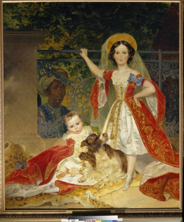 Porträt von Kinder des Fürsten Wolkonski von Brüllow