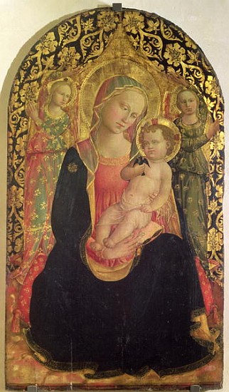 Madonna of Humility with two angels von Domenico di Michelino