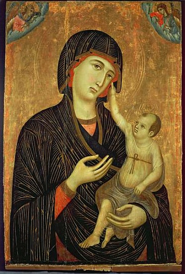 Crevole Madonna, c.1284 (The Virgin and Child with Angels) von Duccio di Buoninsegna