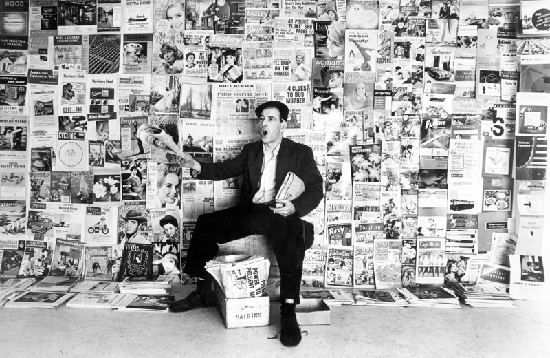 Newspaper salesman, c.1960 von English Photographer