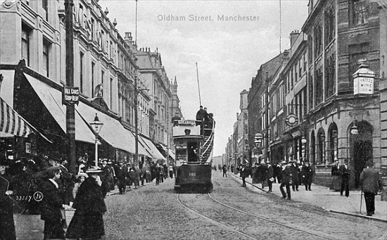Oldham Street, Manchester, c.1910 von English Photographer
