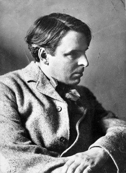 Portrait of W.B. Yeats (b/w photo)  von English Photographer