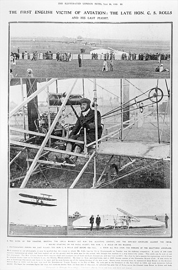 The first English victim of aviation: the Late Hon. C.S. Rolls, and his last flight, from The Illust von English Photographer