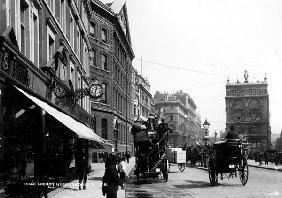 Queen Victoria Street, London, c.1891 (b/w photo) 