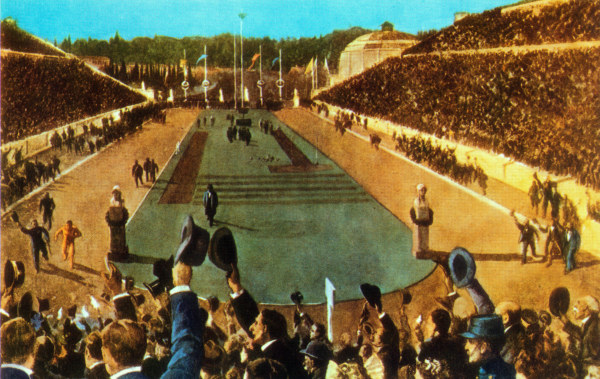 Olympiade Athen 1896 Marathonlauf von Forestier