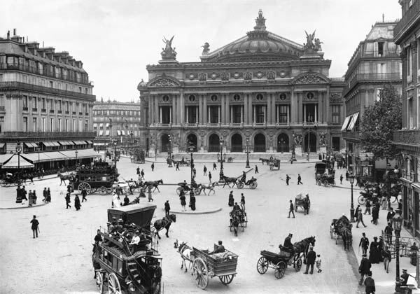 Ansicht der Pariser Oper Ende des 19. Jahrhunderts von French Photographer