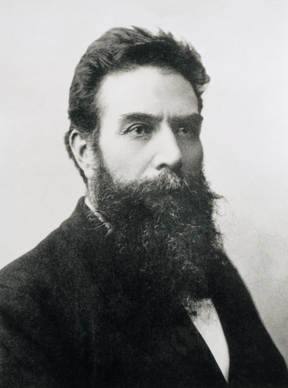 Wilhelm Konrad Roentgen (1845-1923) c.1896 (b/w photo)  von German Photographer