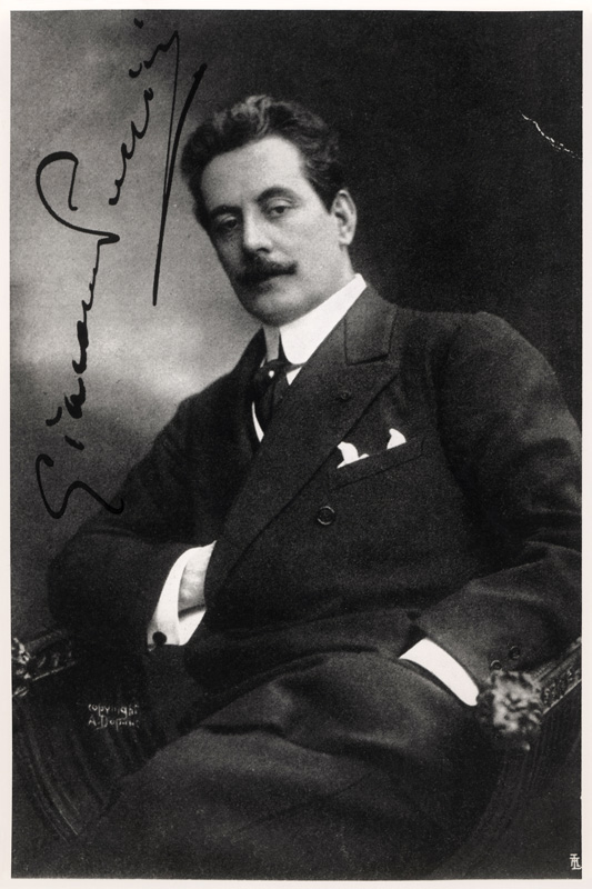 Giacomo Puccini (1858-1924) (b/w photo)  von Italian Photographer