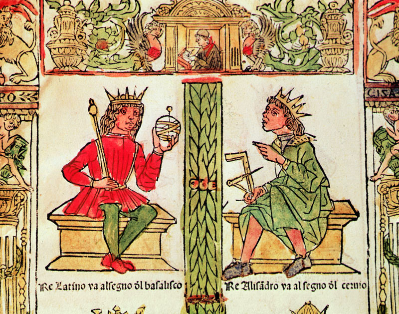King Latinus and King Alexander, from ''The Book of Fate'' by Lorenzo Spirito Gualtieri von Italian School