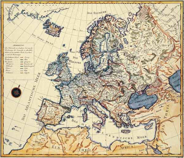Neue Karte von Europa 1787 von Jakob