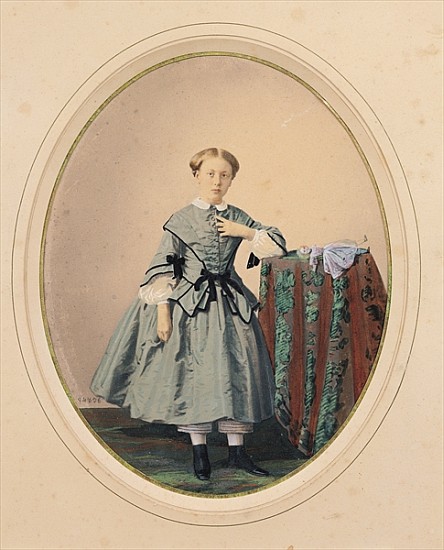 Portrait of Madeleine de Malaret, one of the Petites Filles Modeles of the Countess de Segur (colour von Mayer Freres