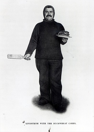 Lindstrom with the Buckwheat Cakes, from ''The South Pole'' by Roald E. Amundsen, c.1910-12 von Norwegian Photographer