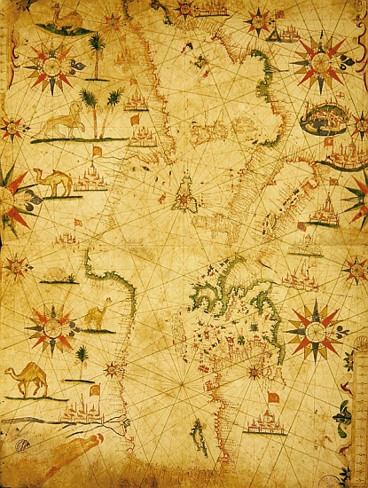 The Mediterranean Basin, from a nautical atlas, 1651(see also 330923-330924) von Pietro Giovanni Prunes