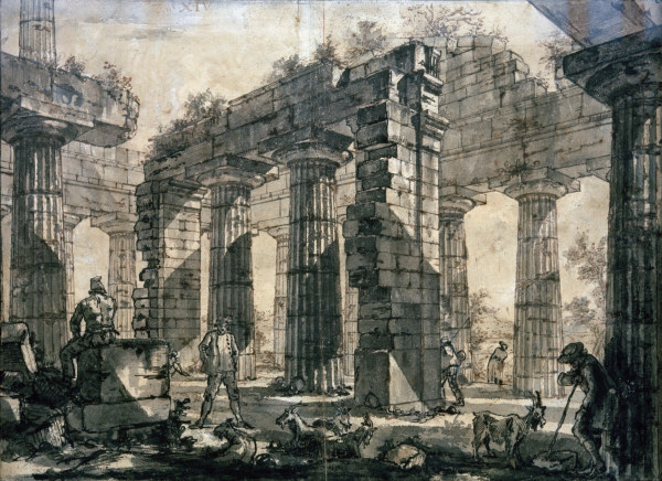 Paestum, Poseidontempel von Piranesi