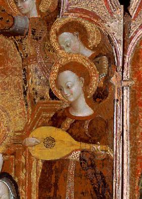 Maria mit dem Kind und sechs Engeln, sowie die hll. Antonius/Padua und Joh.Evang (Detail aus 1001977