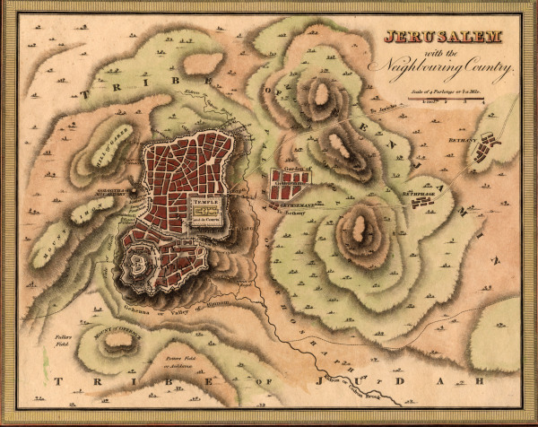 Landkarte Jerusalem von Thomson