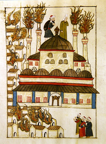 Ms. cicogna 1971, miniature from the ''Memorie Turchesche'' depicting the Hagia Sophia during the fi von Venetian School