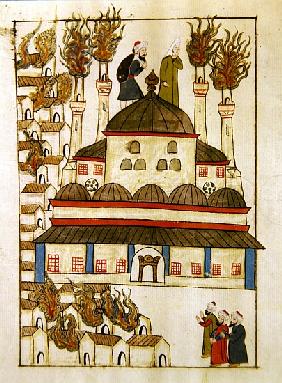Ms. cicogna 1971, miniature from the ''Memorie Turchesche'' depicting the Hagia Sophia during the fi
