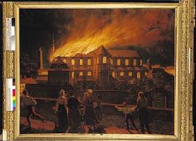 Fire at Cambrai Cathedral 9th Septem