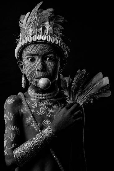 Stammes-Kinderporträt BW