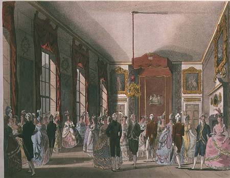 Drawing Room, St. James's, from Ackermann's 'Microcosm of London' von A.C. Rowlandson