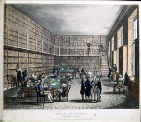 The Library at The Royal Institution, Albemarle Street, engraved by Joseph Constantine (fl.1780-1812 1809