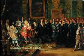 The Reception of the Ambassadors of the Thirteen Swiss Cantons by Louis XIV (1638-1715) at the Louvr 1664