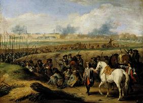 Louis XIV (1638-1715) at the Siege of Tournai 1667