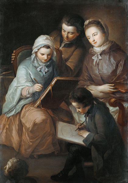 Die Kinder des Malers. von Adam Friedrich Oeser