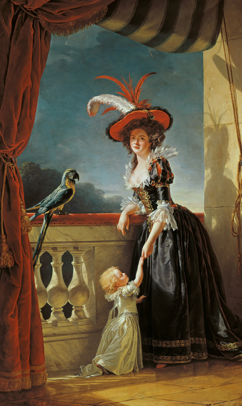 Portrait of Louise-Elisabeth de France (1727-59) Duchess of Parma and her son Ferdinand (1751-1802) von Adélaide Labille-Guiard