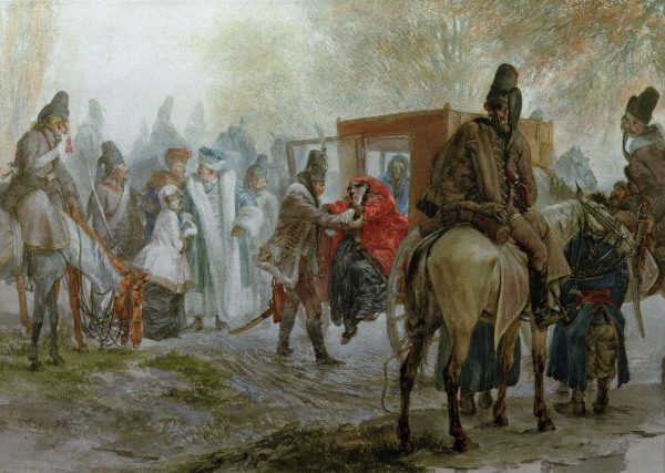 A.Menzel / Hussars and Polish Magnates von Adolph Friedrich Erdmann von Menzel