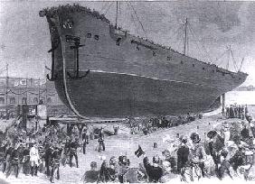 Mise à l´eau d´un croiseur-frégate 1885  (19