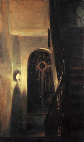 Treppenflur bei Nachtbeleuchtung 1848