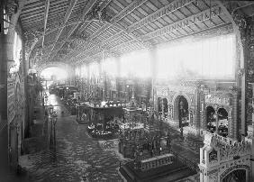 Gallery of the Various Industries, Universal Exhibition, Paris, 1889 (b/w photo) 