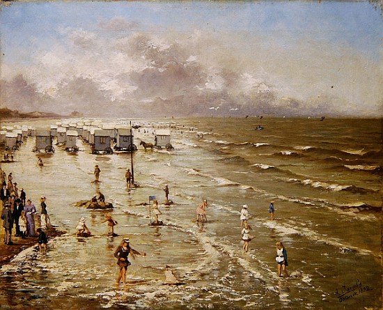 The Beach at Ostend von Adolphe Jacobs