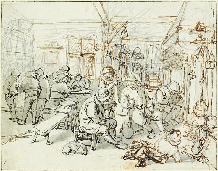 Bauern in einer Taverne von Adriaen Jansz van Ostade