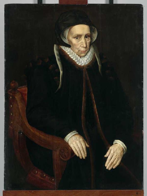 Bildnis einer alten Dame von Adriaen Thomas Key