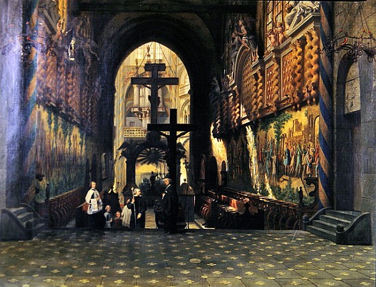 Interior of the Church of Saint Gereon at Cologne von Adrien Dauzats