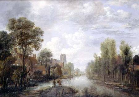 Landscape with a canal (panel) von Aert van der d.Ä Neer