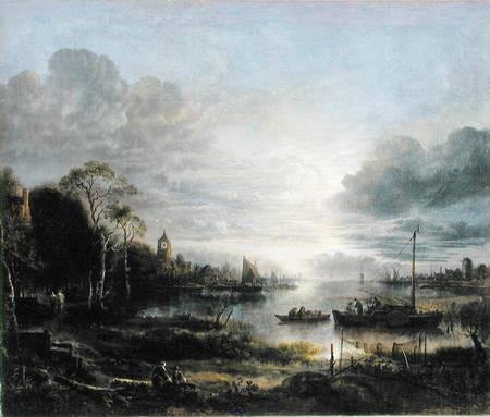 Landscape in Moonlight von Aert van der d.Ä Neer