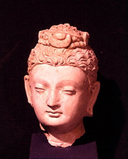 Head of a Buddha, Greco-Buddhist style, from Hadda von Afghan School