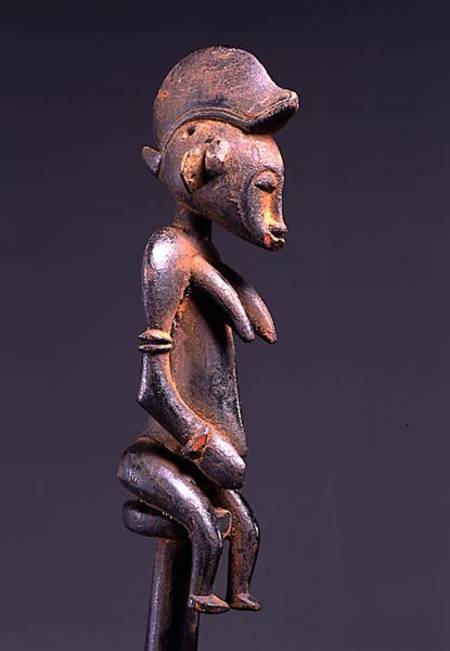 Senufo Staff with Sitting Figure from Ivory Coast von African