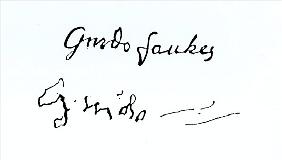 Signature of Guy Fawkes (1570-1606)
